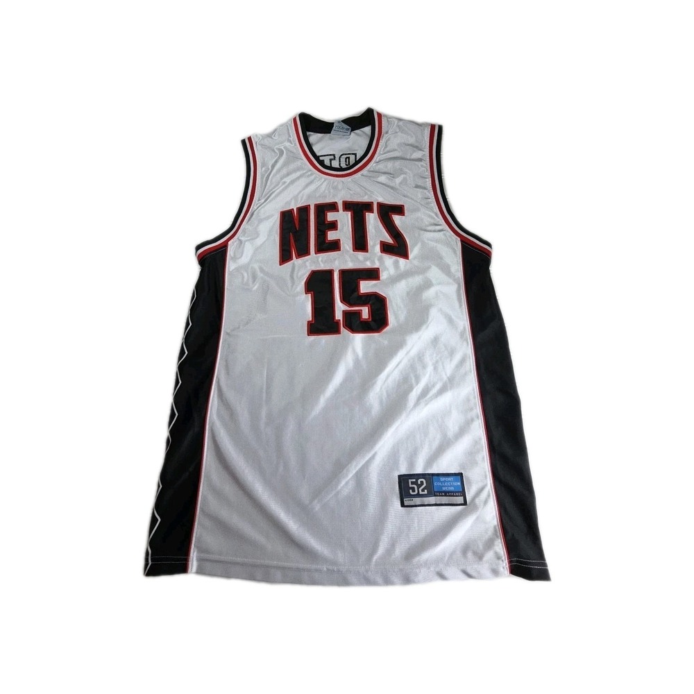 VTG Vince Carter New Jersey Nets Jersey Men SIZE 52 WHITE  EMBROIDERED Y2K